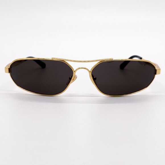 NEW BALENCIAGA BB0227S 001 MEN GOLD/ DARK GREY SUNGLASSES BALENCIAGA - Picture 2 of 12